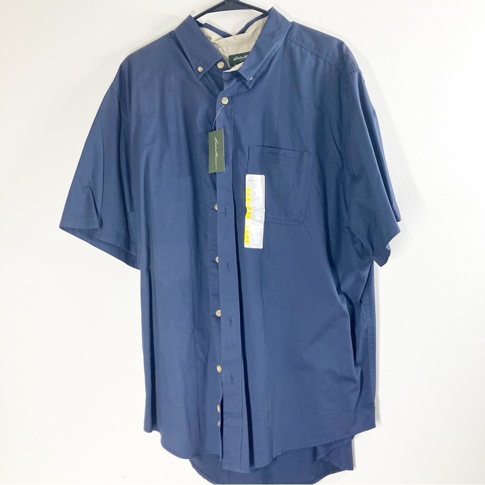 Men's Eddie Bauer Blue Button-Down Shirt Size XXL NWT